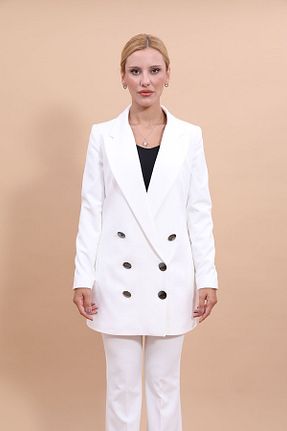 کت بلیزر نباتی زنانه مخلوط پلی استر ÖNDER ÖZSOY - کد 855653038