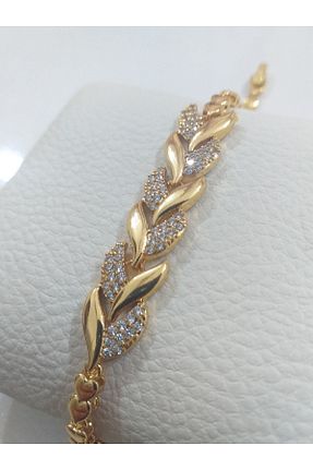 دستبند جواهر طلائی زنانه زیرکن ZAVİRA - کد 739149870