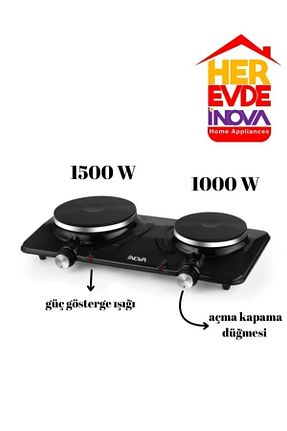 اجاق مشکی فلزی herevdeinova - کد 801208395