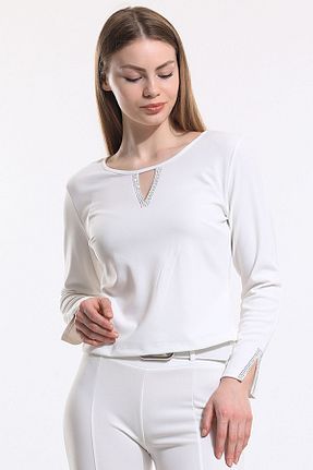 بلوز نباتی زنانه ساده Sense - کد 299633567