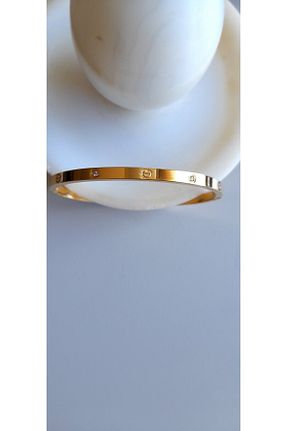 دستبند استیل (فولاد) طلائی زنانه استیل ضد زنگ Opia JEWELRY - کد 805260660