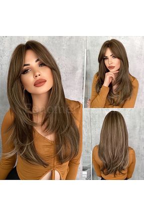 کلاه گیس قهوه ای زنانه Fenomen Peruk - کد 821729387