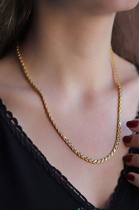 گردنبند نقره طلائی زنانه 925 عیار Genel Markalar - کد 300966411