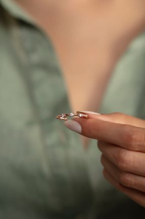 انگشتر نقره صورتی زنانه زیرکن Sunshine - کد 192272343