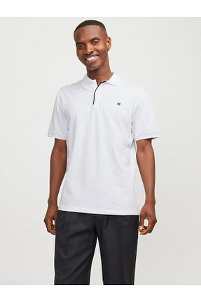 تیشرت سفید مردانه یقه پولو Jack & Jones - کد 859017536