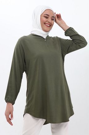 بلوز سایز بزرگ خاکی زنانه گشاد volkitolki - کد 831905861
