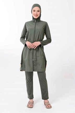 مایو حجاب خاکی زنانه ساده Genel Markalar - کد 287010392