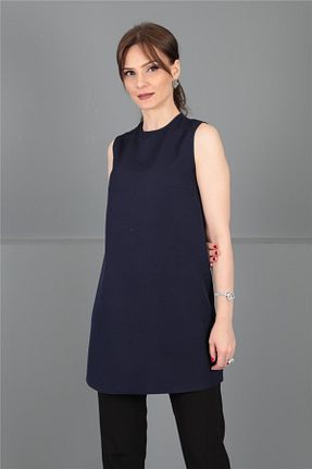 تونیک حجاب سرمه ای زنانه مخلوط پلی استر ÖNDER ÖZSOY - کد 465327880