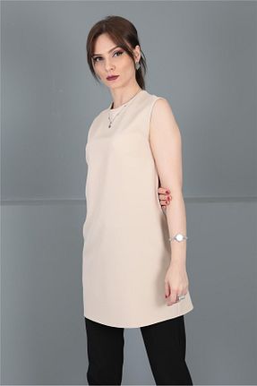 تونیک حجاب قهوه ای زنانه مخلوط پلی استر ÖNDER ÖZSOY - کد 465158160
