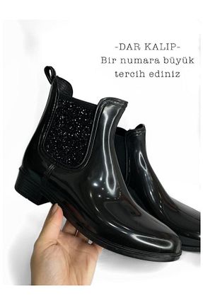 بوت / نیم بوت مشکی زنانه ضد آب Büşra Sultan Ayakkabı & Çanta - کد 784207012