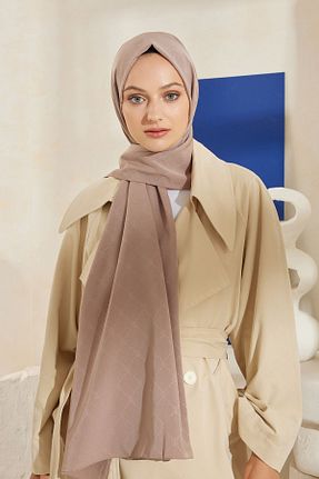 شال قهوه ای زنانه پلی استر Cardion - کد 845397019