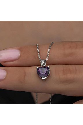 گردنبند نقره بنفش زنانه 925 عیار Giove Store - کد 858972868