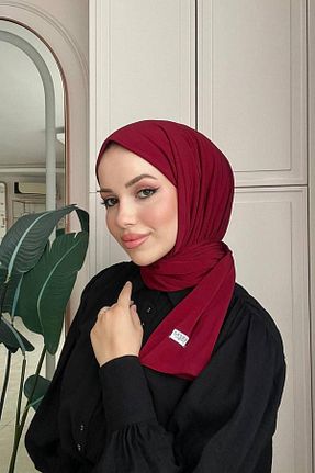 شال زرشکی زنانه پنبه پلی استر SAYRA - کد 847040802