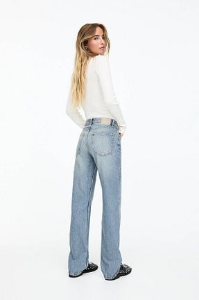 شلوار جین آبی زنانه رگولار Pull & Bear - کد 849618375