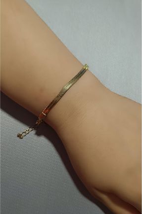 دستبند استیل (فولاد) طلائی زنانه استیل ضد زنگ MNX DESİNG COLLECTİON - کد 850155157