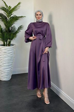 لباس حجاب بنفش زنانه رگولار MERVEN AKYÜZ - کد 875804756