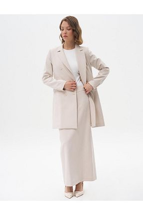 دامن حجاب بژ زنانه رگولار Kayra - کد 839642088