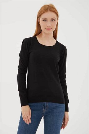 پلیور مشکی زنانه ساده Fashion Friends - کد 755264754