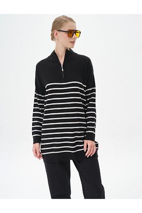 تونیک مشکی زنانه بافتنی KYR - کد 852389325
