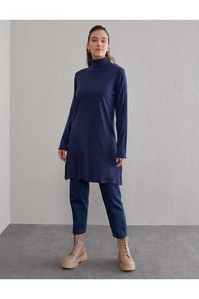 تونیک حجاب سرمه ای زنانه ویسکون Kayra - کد 213034935