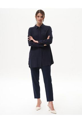 تونیک حجاب سرمه ای زنانه بافتنی Kayra - کد 839617419
