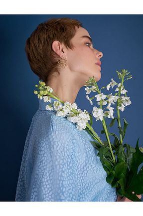 تونیک حجاب آبی زنانه بافتنی Kayra - کد 823193637
