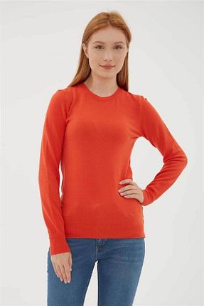 پلیور نارنجی زنانه ساده Fashion Friends - کد 755265353