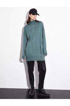 تونیک حجاب سبز زنانه بافتنی Kayra - کد 773867933