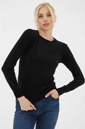 پلیور مشکی زنانه ساده Fashion Friends - کد 755340837