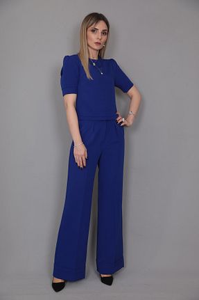 کت و شلوار سرمه ای زنانه یقه هفت ÖNDER ÖZSOY - کد 758433272