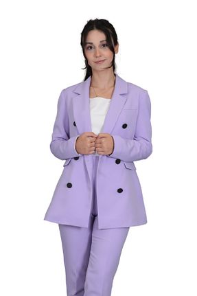 کت بلیزر بنفش زنانه Double Face ÖNDER ÖZSOY - کد 837131442