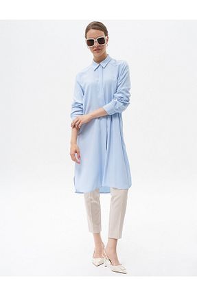 تونیک حجاب آبی زنانه بافتنی Kayra - کد 839617391