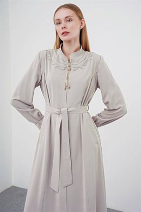 مانتو بلند طوسی زنانه Zühre - کد 854287014