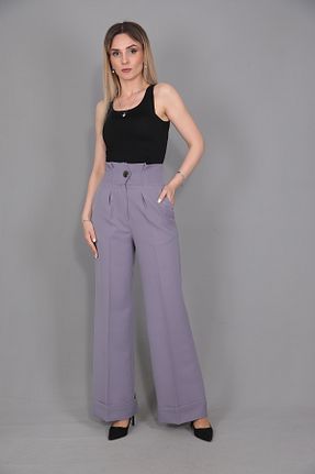 شلوار طوسی زنانه مخلوط پلی استر ÖNDER ÖZSOY - کد 736835185