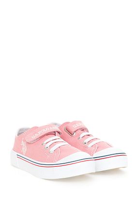 کفش اسنیکر صورتی بچه گانه بند دار U.S. Polo Assn. - کد 834563454