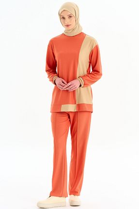 سوئیشرت حجاب نارنجی زنانه مخلوط پلی استر Tuğba - کد 838645714