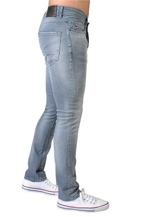 شلوار جین طوسی مردانه پاچه تنگ CEDY DENIM - کد 105094856