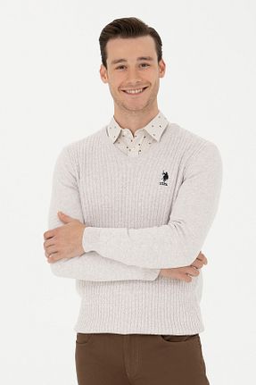 پلیور طوسی مردانه ساده U.S. Polo Assn. - کد 858921705