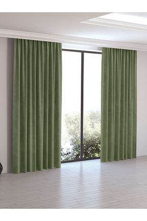 پرده زمینه سبز پلی استر Perle - کد 87752760