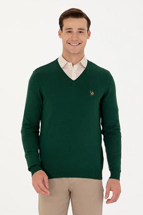 پلیور سبز مردانه ساده U.S. Polo Assn. - کد 779525374