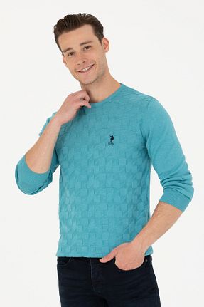 پلیور آبی مردانه ساده U.S. Polo Assn. - کد 779966379