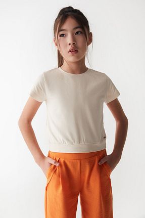 بلوز نارنجی بچه گانه ساده Nk Kids - کد 812062023