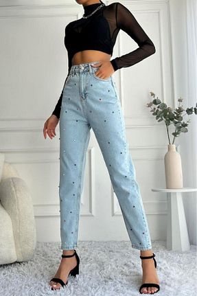 شلوار جین آبی زنانه پاچه تنگ ZAROLİ - کد 769549046