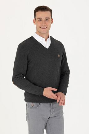 پلیور طوسی مردانه ساده U.S. Polo Assn. - کد 779523533