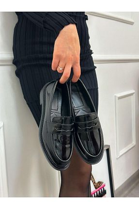 کفش لوفر مشکی زنانه جیر ERVANIN BUTİĞİ - کد 801467294