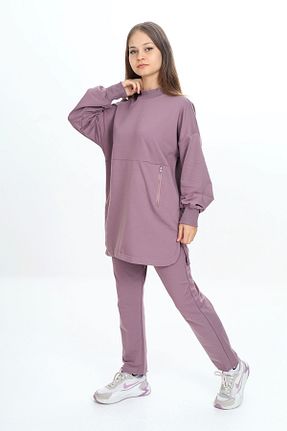 ست گرمکن بنفش بچه گانه پاچه کش دار HayKids - کد 858976498