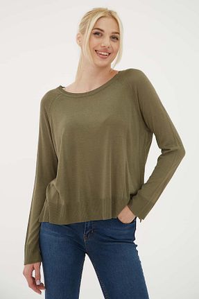 پلیور خاکی زنانه یقه دوچرخه Fashion Friends - کد 755272908