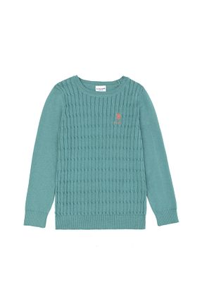 پلیور فیروزه ای بچه گانه ساده U.S. Polo Assn. - کد 834451496
