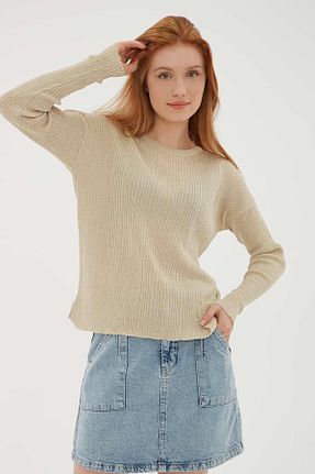 پلیور بژ زنانه ساده Fashion Friends - کد 755269061