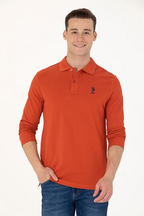 سوئیشرت نارنجی مردانه ساده U.S. Polo Assn. - کد 838797105